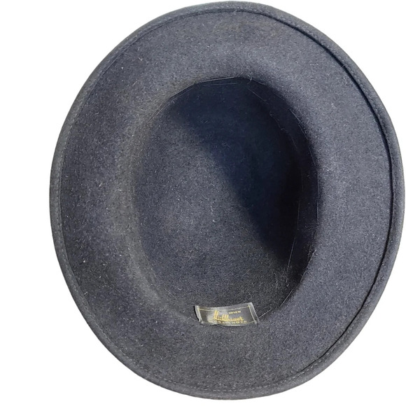 Vintage Muhlbauer Black Wool Felt Hat‎ with Velvet headband and rope details - Picture 6 of 13